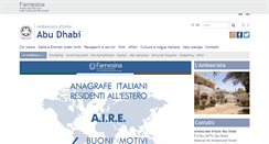 Desktop Screenshot of ambabudhabi.esteri.it