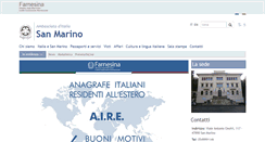 Desktop Screenshot of ambsanmarino.esteri.it