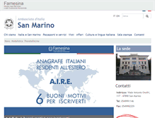 Tablet Screenshot of ambsanmarino.esteri.it