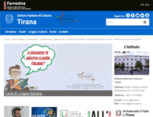 Tablet Screenshot of iictirana.esteri.it