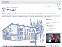 Tablet Screenshot of ambvienna.esteri.it