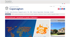Desktop Screenshot of ambcopenaghen.esteri.it