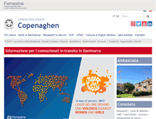 Tablet Screenshot of ambcopenaghen.esteri.it