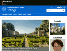 Tablet Screenshot of iicparigi.esteri.it