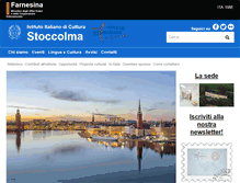 Tablet Screenshot of iicstoccolma.esteri.it