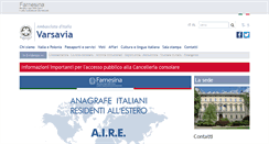 Desktop Screenshot of ambvarsavia.esteri.it