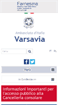 Mobile Screenshot of ambvarsavia.esteri.it