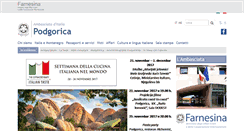 Desktop Screenshot of ambpodgorica.esteri.it