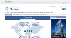 Desktop Screenshot of ambchisinau.esteri.it