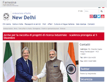 Tablet Screenshot of ambnewdelhi.esteri.it