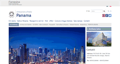 Desktop Screenshot of ambpanama.esteri.it