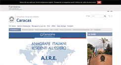 Desktop Screenshot of conscaracas.esteri.it