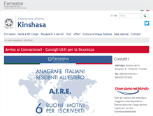 Tablet Screenshot of ambkinshasa.esteri.it