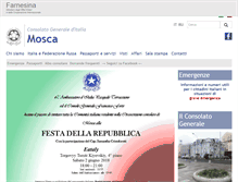 Tablet Screenshot of consmosca.esteri.it