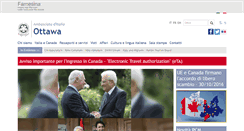 Desktop Screenshot of ambottawa.esteri.it
