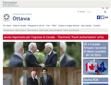 Tablet Screenshot of ambottawa.esteri.it