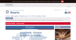 Desktop Screenshot of consrosario.esteri.it