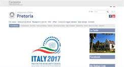 Desktop Screenshot of ambpretoria.esteri.it