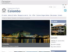 Tablet Screenshot of ambcolombo.esteri.it