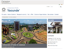 Tablet Screenshot of ambyaounde.esteri.it