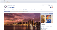 Desktop Screenshot of ambluanda.esteri.it