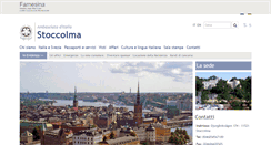 Desktop Screenshot of ambstoccolma.esteri.it