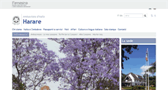 Desktop Screenshot of ambharare.esteri.it
