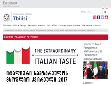 Tablet Screenshot of ambtbilisi.esteri.it